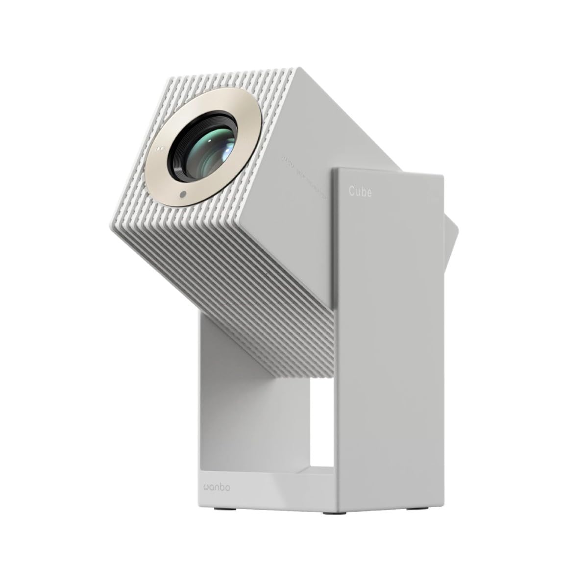 Wanbo Cube 2 Pro Smart Projector with Android TV & ToF Auto-Focus – Compact Portable Mini Projector and Bluetooth Speaker 8W, Keystone Correction, Home Theater for Small Spaces, Bedrooms, Dorms, Blue